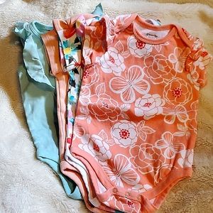 6-9M Girls SS Bodysuit Multipack (Florals)